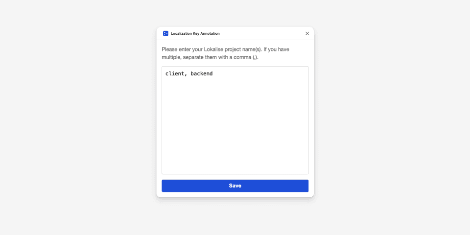 project setting UI